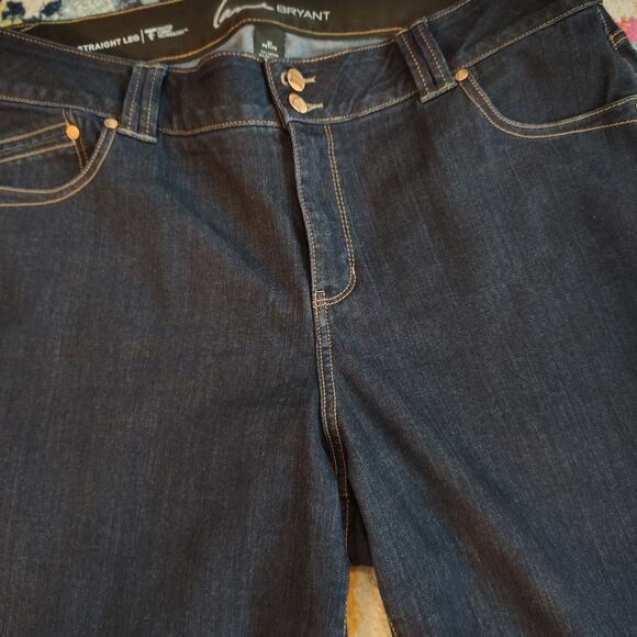 Lane Bryant Womens 20 Petite Jeans T3 High Rise Tighter Tummy Straight Short - Picture 2 of 7